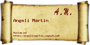 Angeli Martin névjegykártya