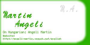 martin angeli business card